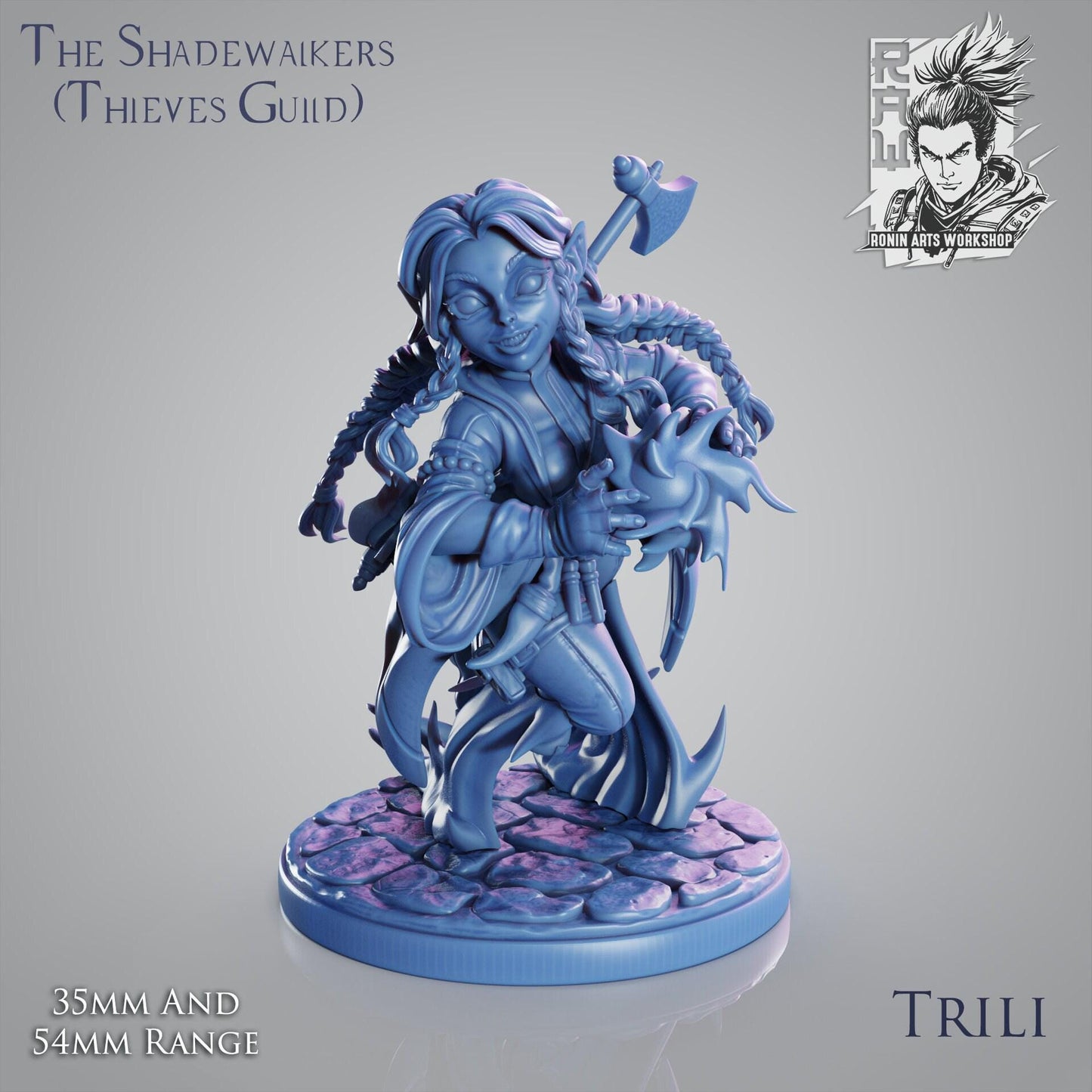 Thieves Guild 3d printed statue Collectible Miniature figure gift idea nsfw pin up unpainted 35 mm scale