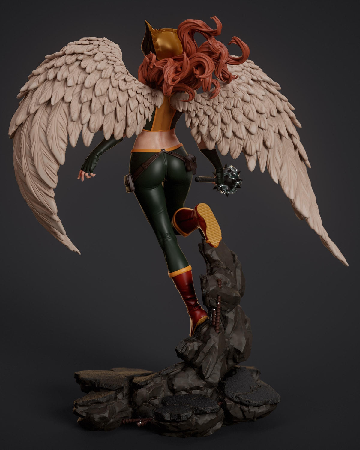 Hawkgirl NSFW 3D Printed Statue – Mature Winged Heroine Resin Collectible, Made to Order for Adult Collectors & Fans