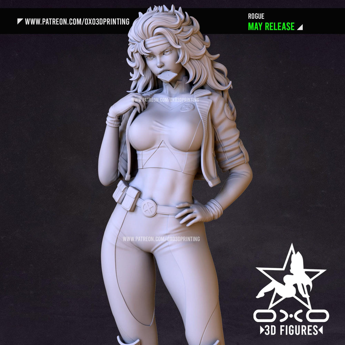 Rogue NSFW 3D Printed Statue – Mature X-Men Mutant Heroine Resin Collectible, Made to Order for Adult Collectors & Fans