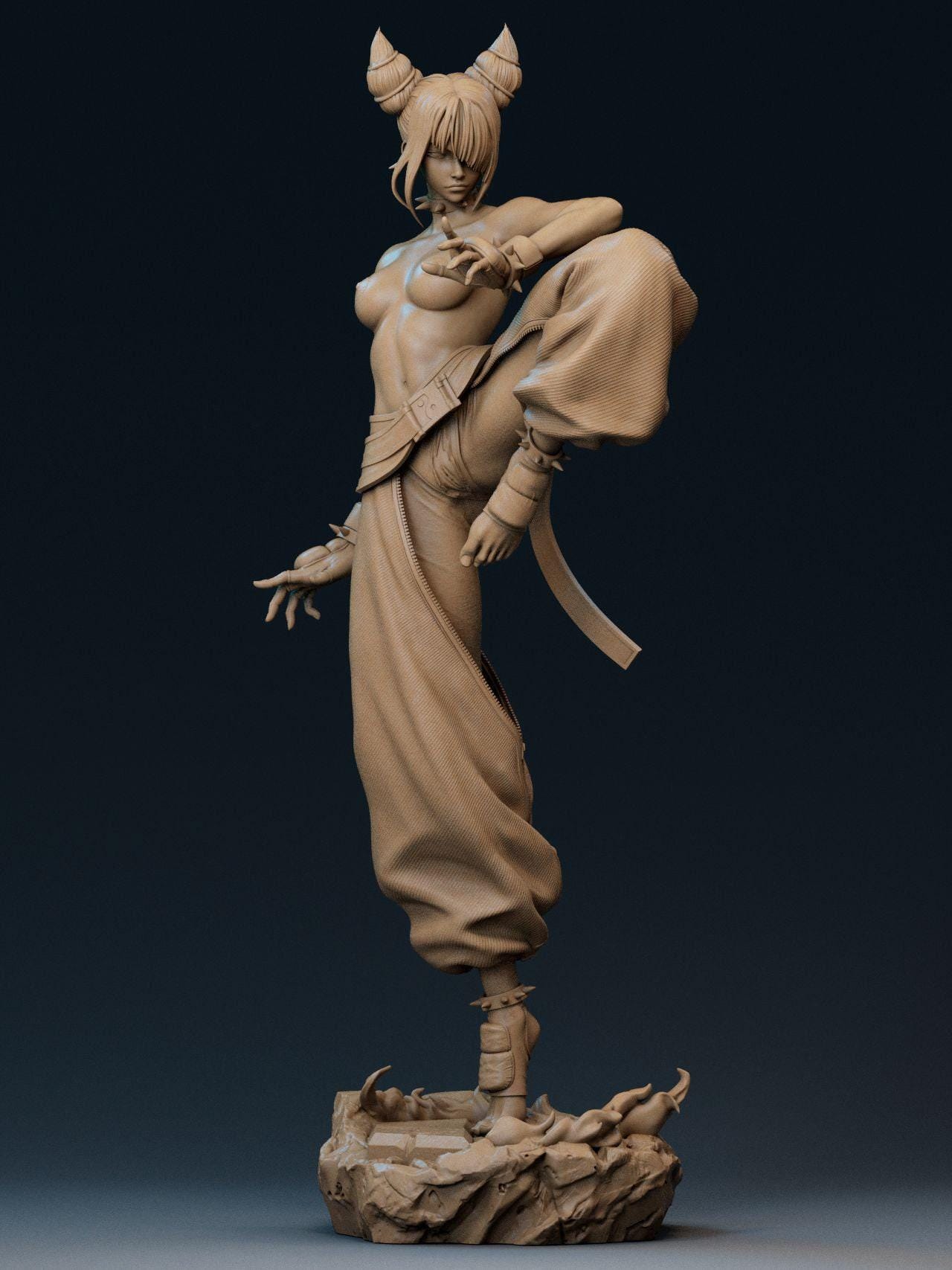 Juri Street Fighter 3D Printed Fanart Figure: Premium Collectible Statue with Optional NSFW Variant