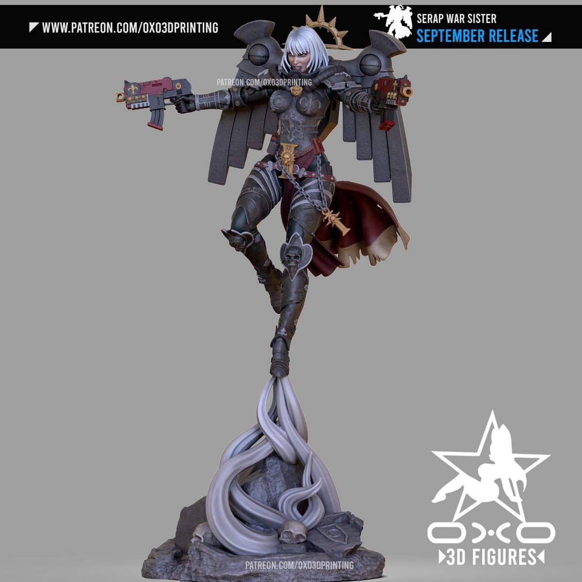Space Valkyria NSFW 3D Printed Statue – Mature Cosmic Warrior Resin Collectible, Made to Order for Adult Collectors