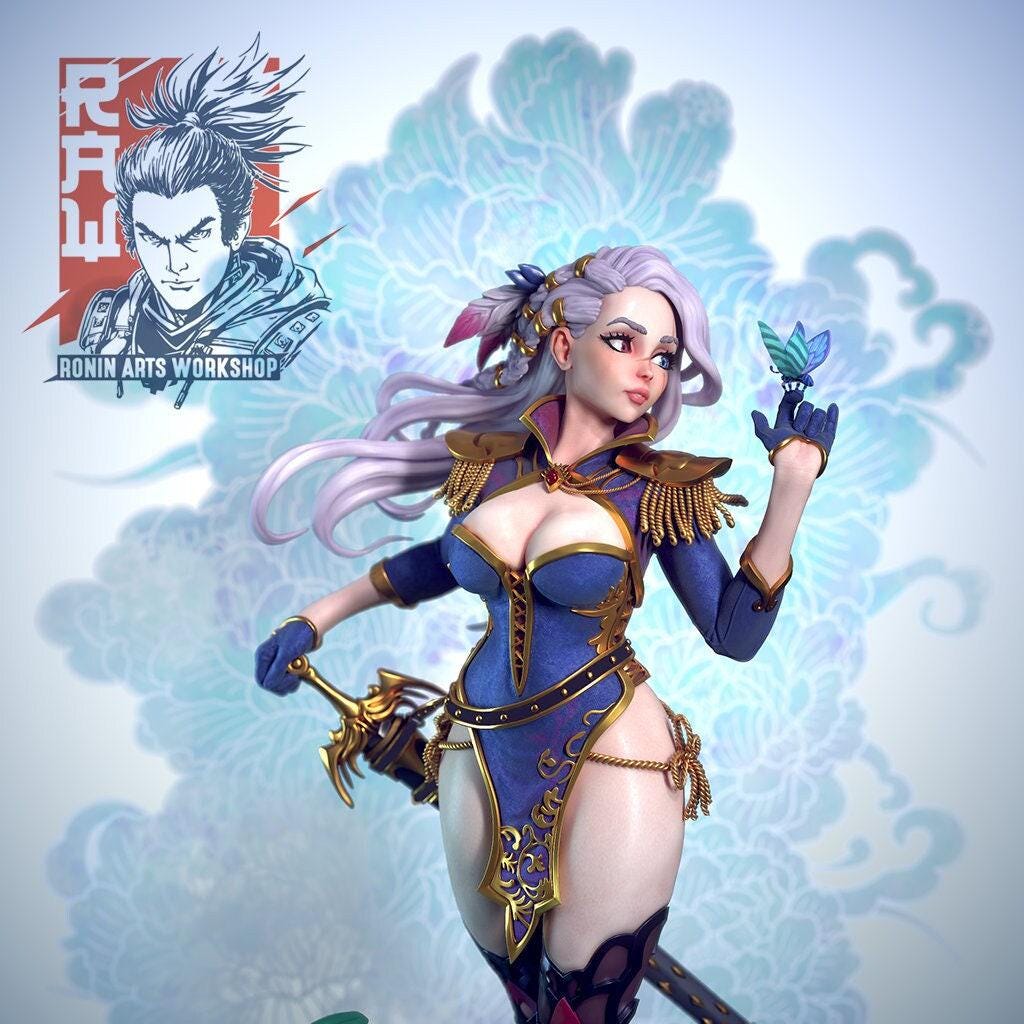 Pinup Heilog NSFW 3D Printed Statue – Mature Fantasy Knight Resin Collectible, Made to Order for Adult Collectors & Fans