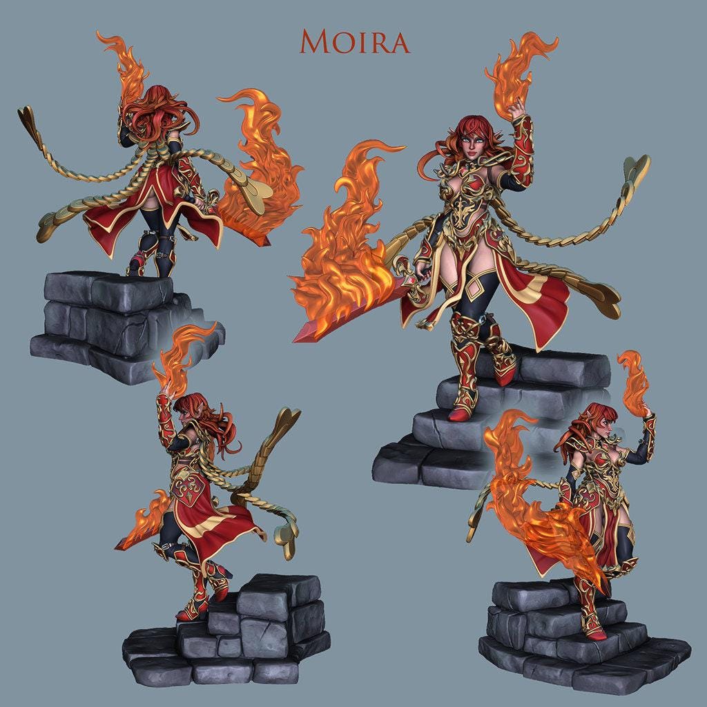 Pyromancers Warband, Dnd miniatures, Tabletop miniatures, 3d printed miniatures, Collectible figurines, Pathfinder, Dnd, 35 mm scale
