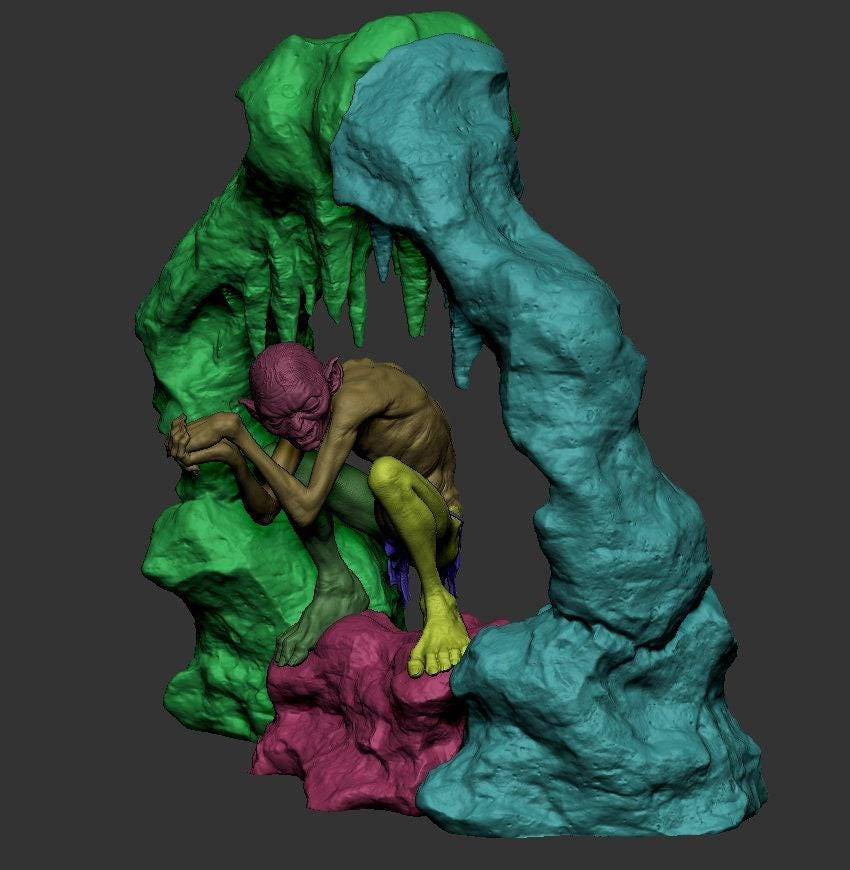 Gollum Resin Statue | Painted or Unpainted Lord of the Rings Collectible