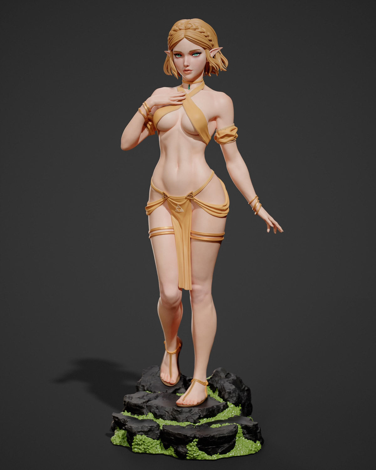 Princess Zelda NSFW 3D Printed Statue – Mature Hyrule Royalty Resin Collectible, Made to Order for Adult Collectors