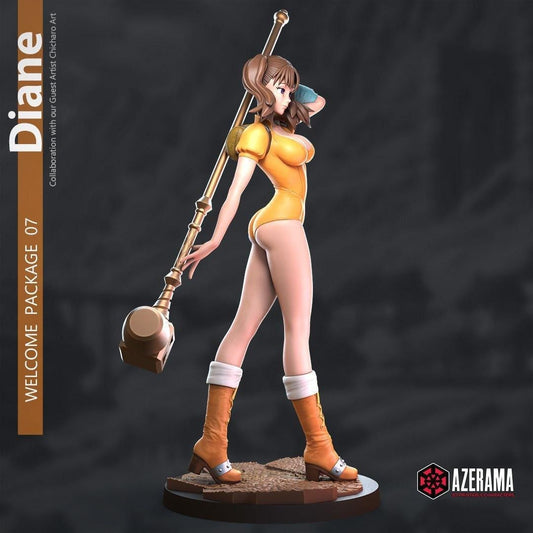Diane 3d print Collectible Miniature statue figure gift idea for man woman painter nsfw pin up painted
