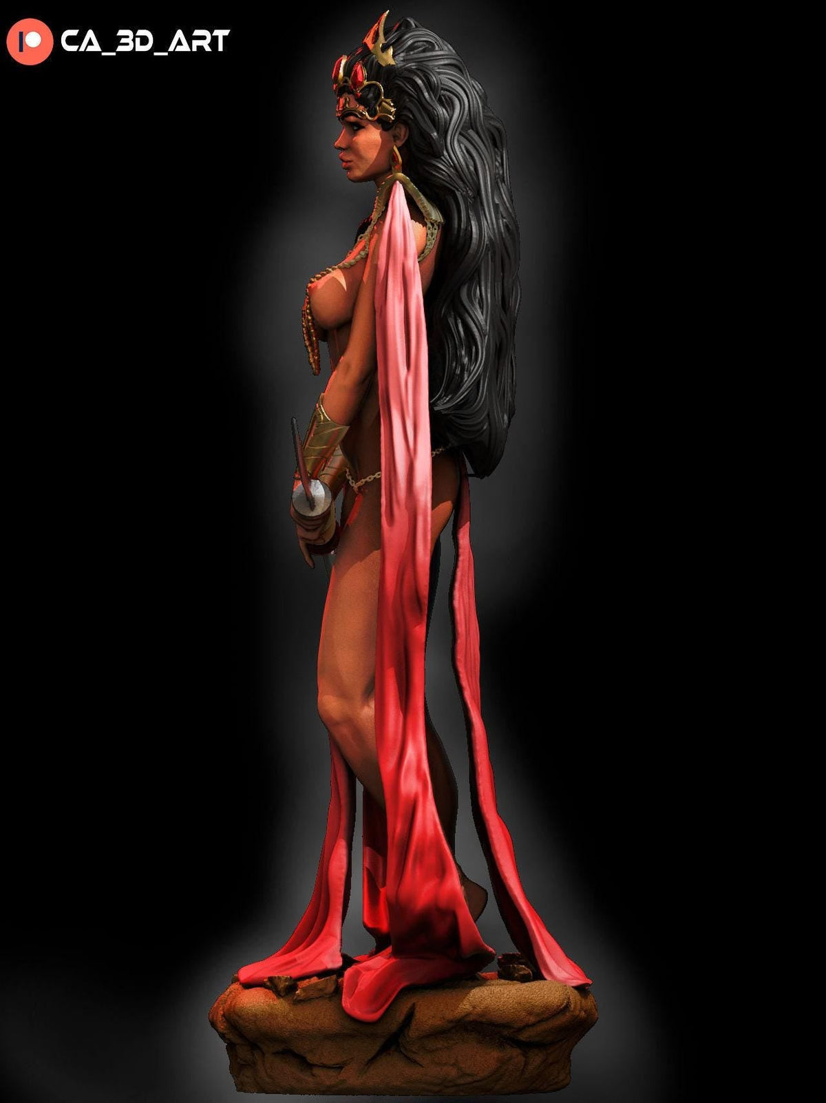 Dejah Thoris NSFW 3D Printed Statue – Mature Princess of Mars Resin Collectible, Made to Order for Adult Collectors