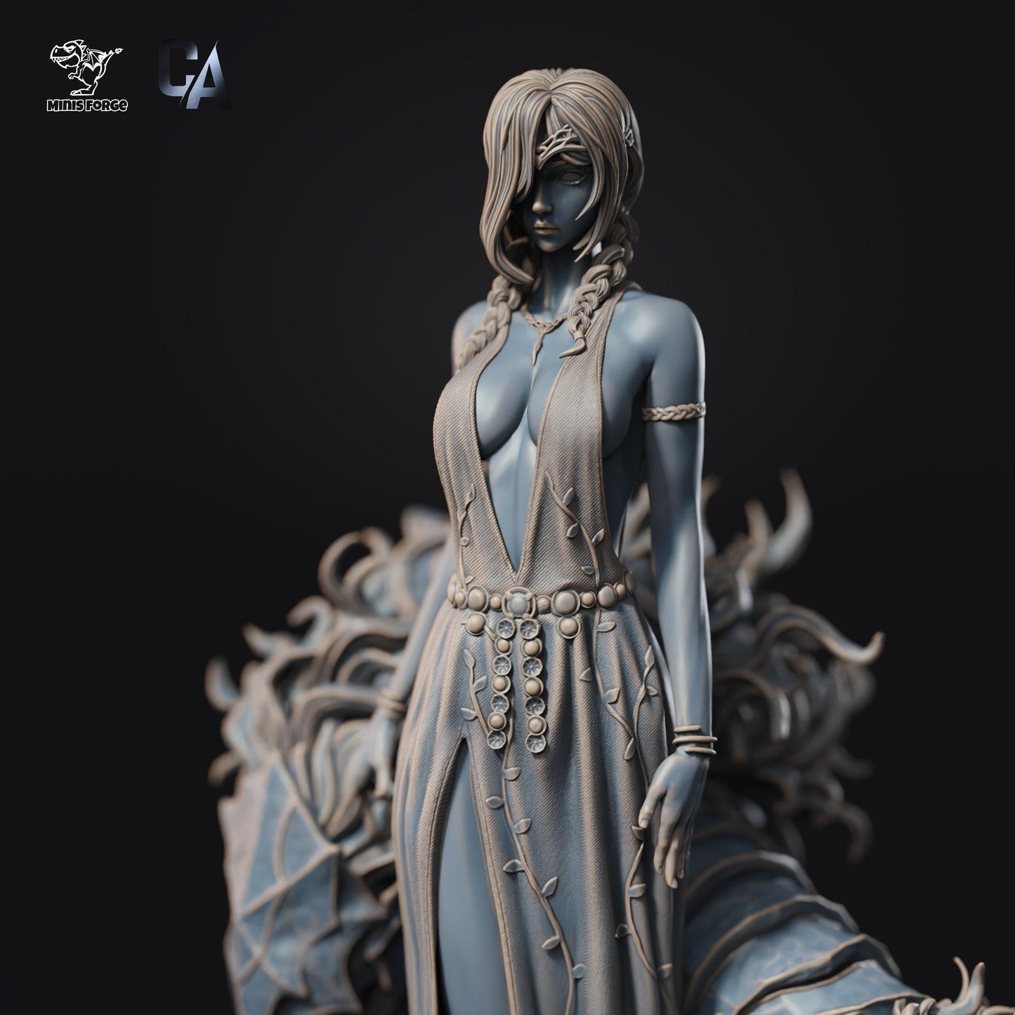 Stunning Marika 3D Printed Statue: Elden Ring Fan Art Collectible - Highly Detailed Queen Marika Figure for Gamers