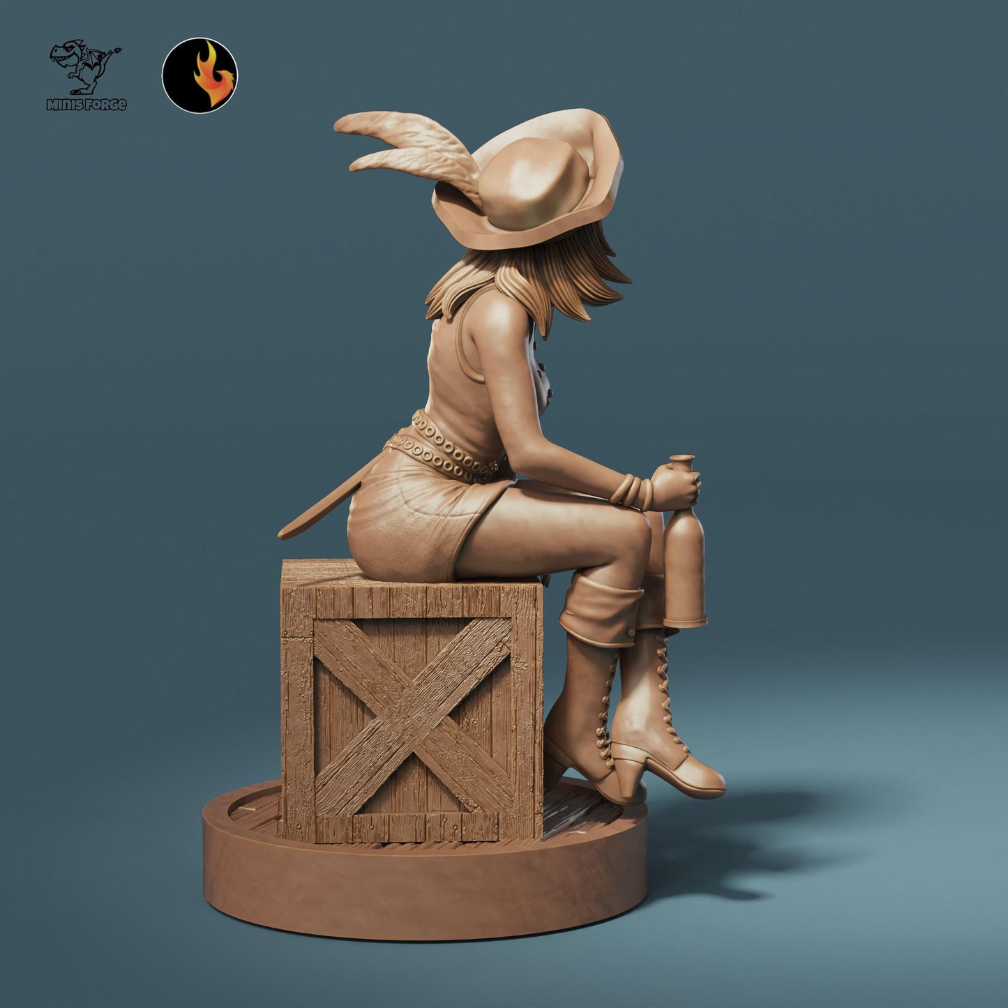 Pirate Girl Fantasy Miniature - Sail the High Seas in TTRPGs, RPGs, DnD, Pathfinder, and Tabletop Games