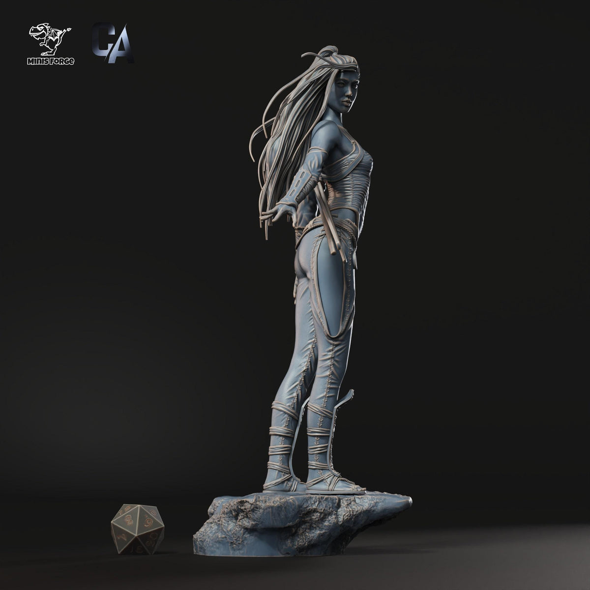 Asian Warrior NSFW 3D Printed Statue – Mature Historical Fantasy Resin Collectible, Made to Order for Adult Collectors