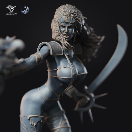 Exclusive Julie Strain Heavy Metal F.A.K.K. 2 3D Printed Statue: Iconic Adult Sci-Fi Collectible NSFW