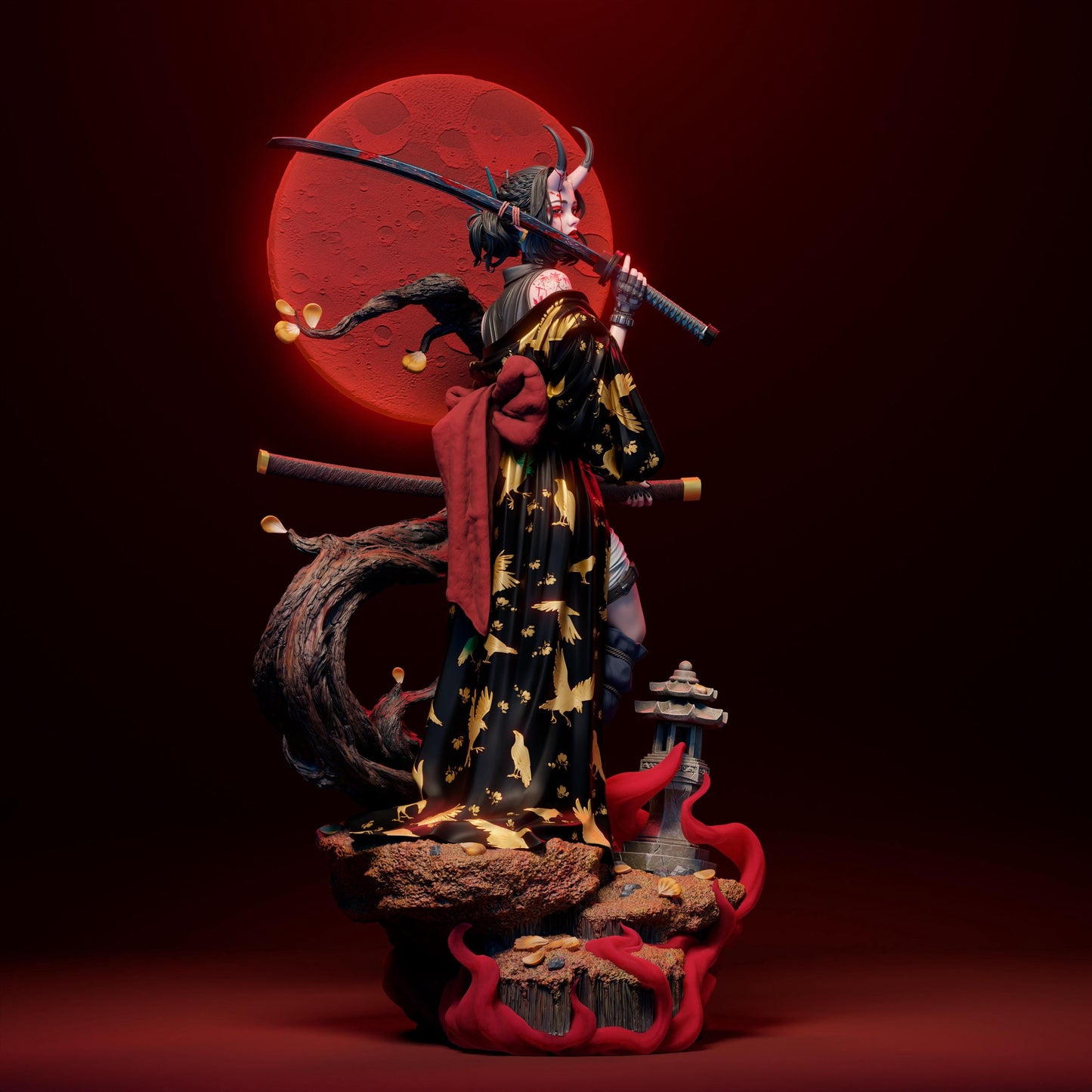 Batman Painted Fanart: Premium 3D Printed Resin Collectible Statue - Hand-Painted Detail