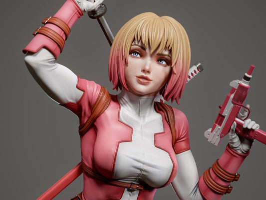 Gwenpool Collectible Resin Statue – Painted & Unpainted 3D Printed Model Kits for Marvel Fans