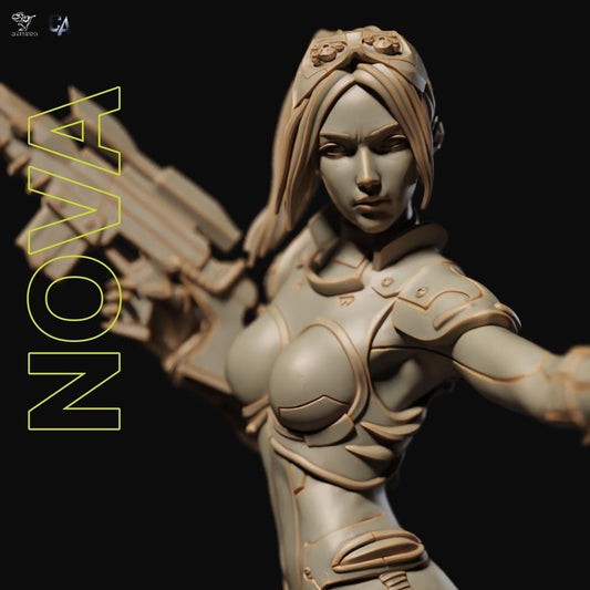 Precision Perfect: Nova Sniper 3D Print Collectible Figurine – Elite Sci-Fi Resin Display Piece