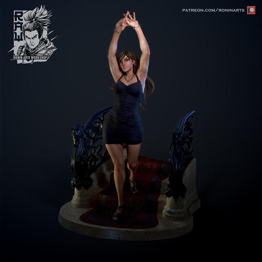 Pin Up Irene NSFW 3D Printed Statue – Mature Stretching Pin-Up Resin Collectible, Made to Order for Adult Collectors