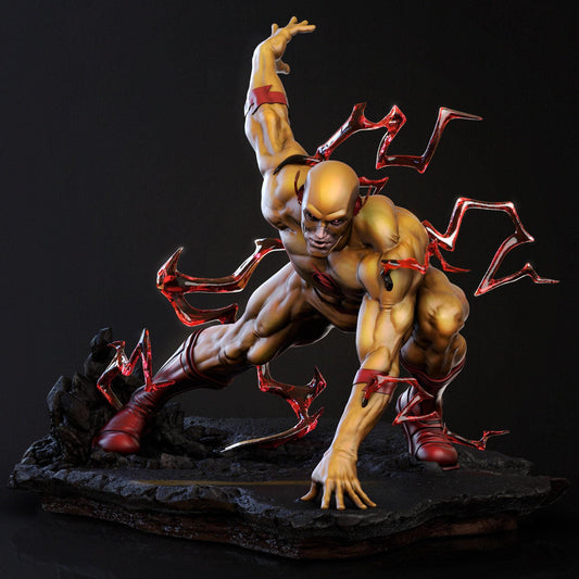 Epic Reverse Flash 3D Printed Collectible Statue | Hand-Painted DC Comics Villain Figure for Speedster Fans