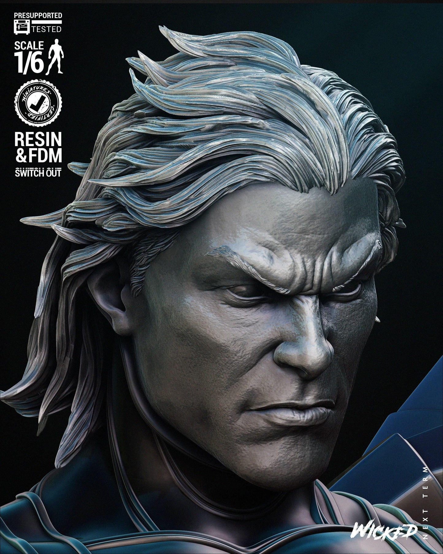 Dynamic Archangel Marvel 3D Printed Collectible Statue | Hand-Painted X-Men Mutant Figure for Comic Fans