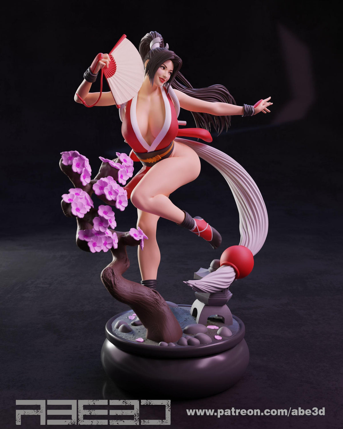 Mai Shiranui NSFW 3D Printed Statue – Mature King of Fighters Icon Resin Collectible, Made to Order for Adult Collectors