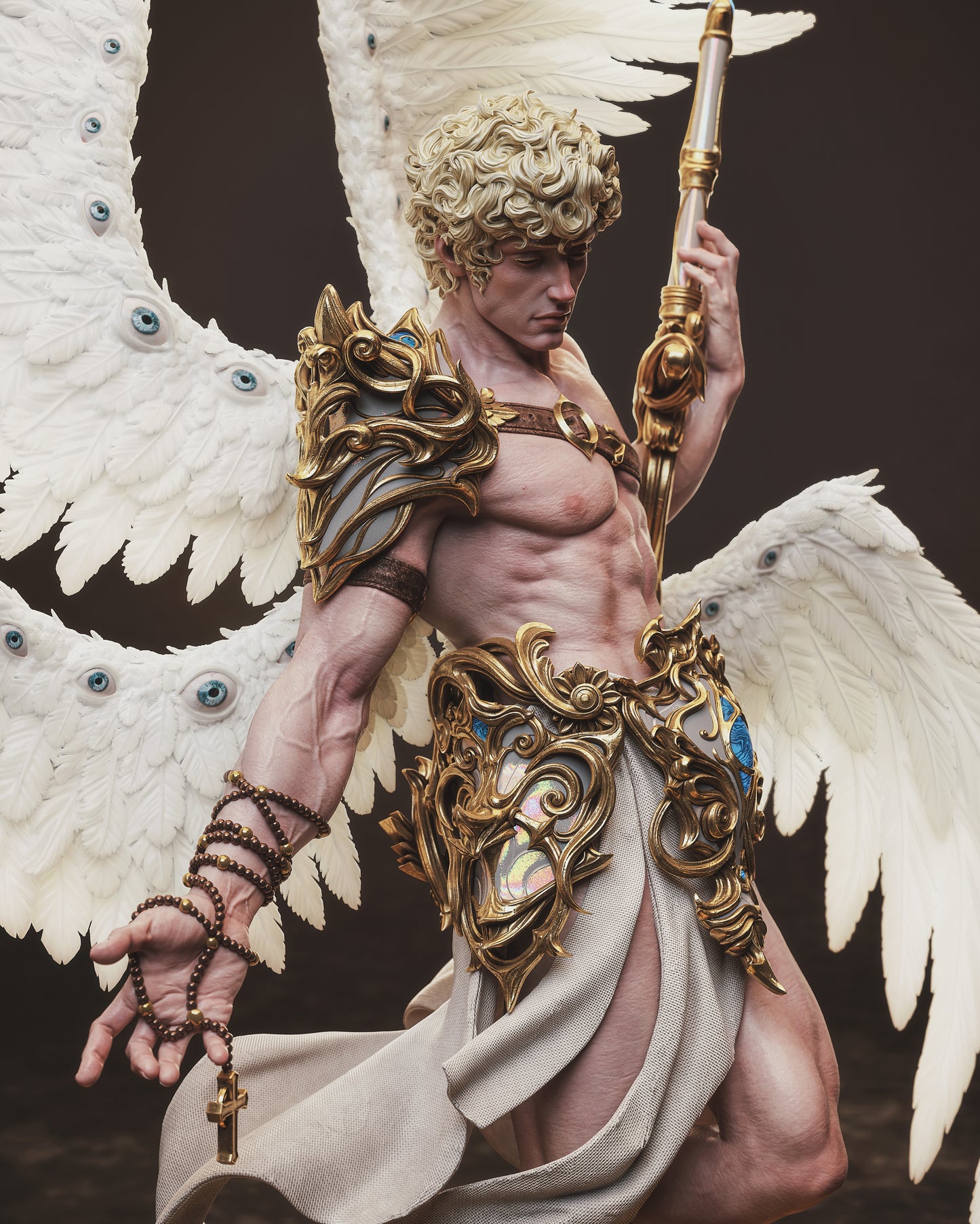Highly-Detailed Cherubin Statue | Premium 3D Printed Resin Collectible for Fantasy & Angelic Art Lovers