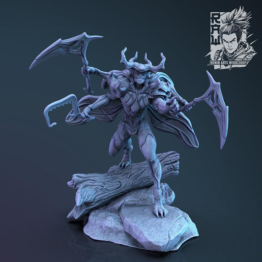 Exalted Hunter Vereon - Unpainted 35mm Insectoid Commander Miniature