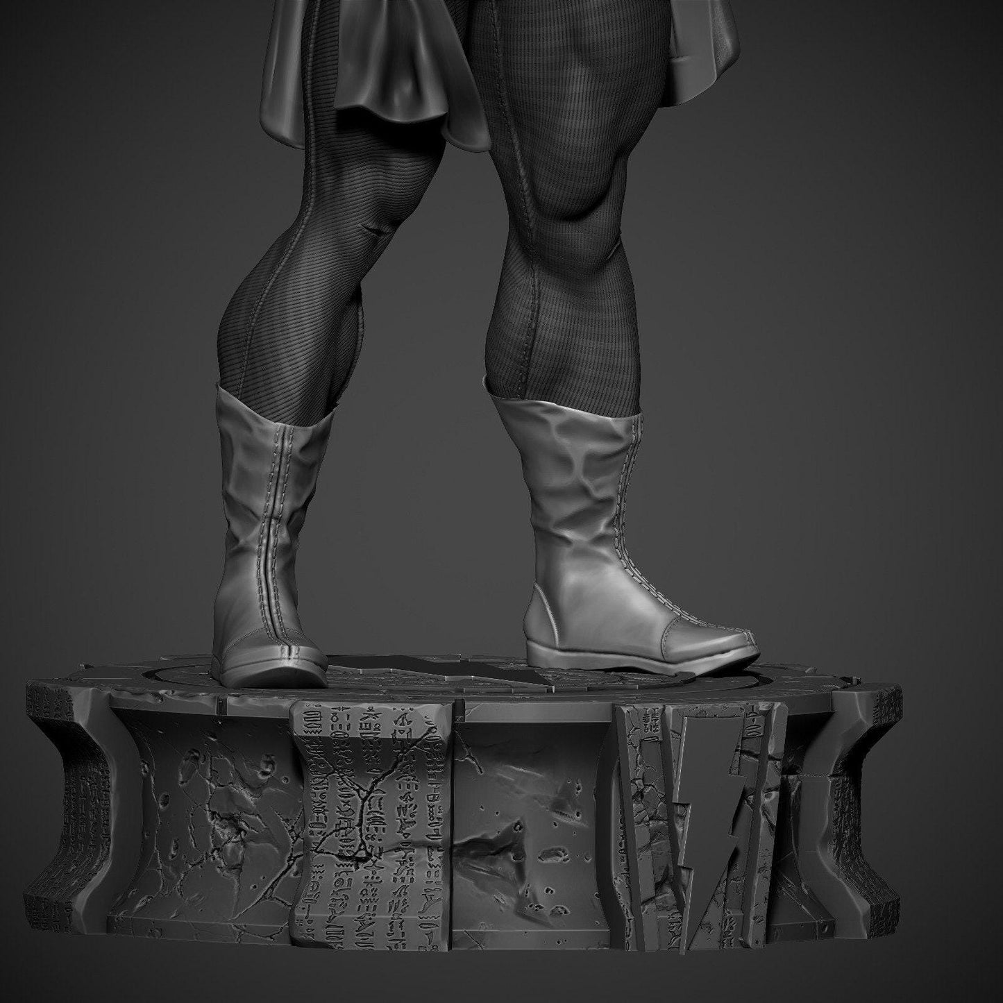 Shazam's Might: Shazam Fanart 3D Printed Collectible Statue – Heroic Figure for DC Fans