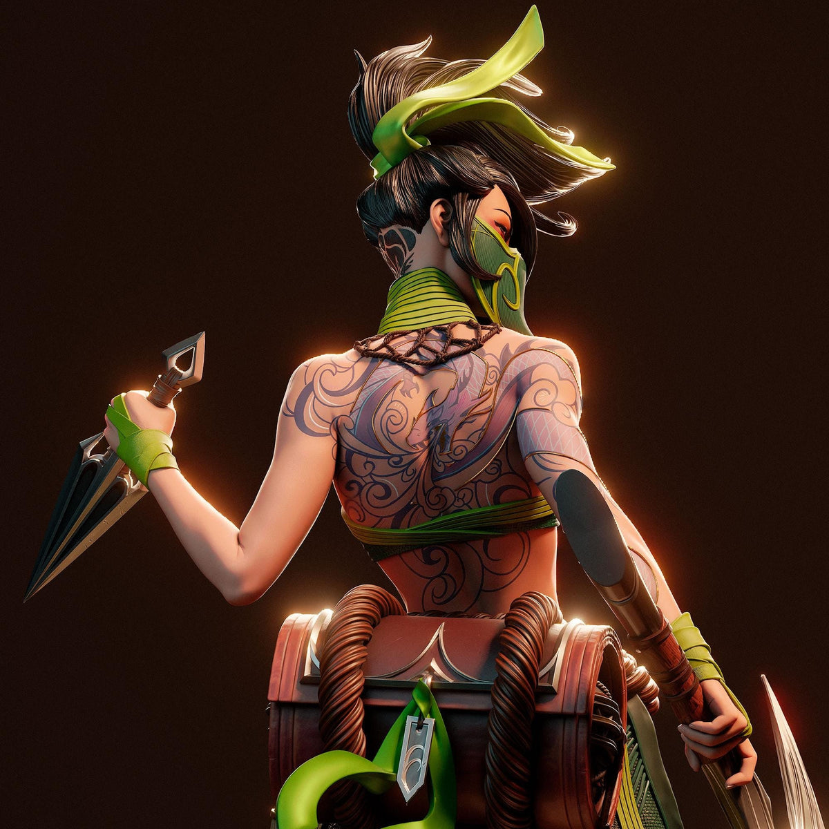 Akali NSFW 3D Printed Statue – Mature LoL Ninja Assassin Resin Collectible, Made to Order for Adult Collectors & Fans