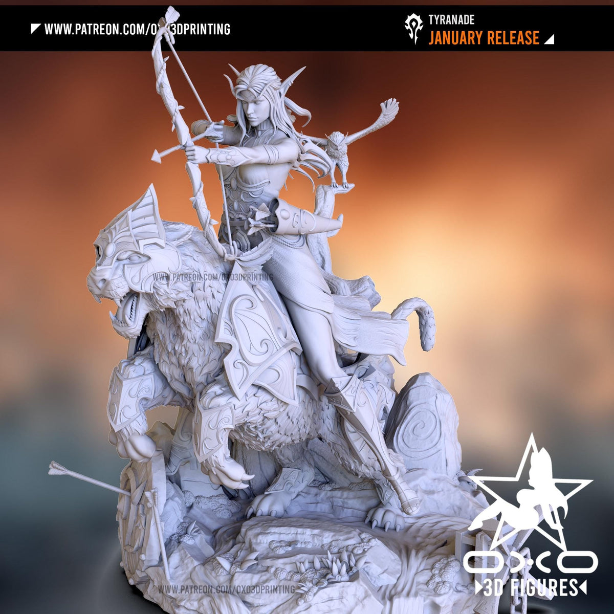 Tyrande Whisperwind NSFW 3D Printed Statue – Mature Fantasy Resin Collectible, Made to Order for Adult Collectors & Fans