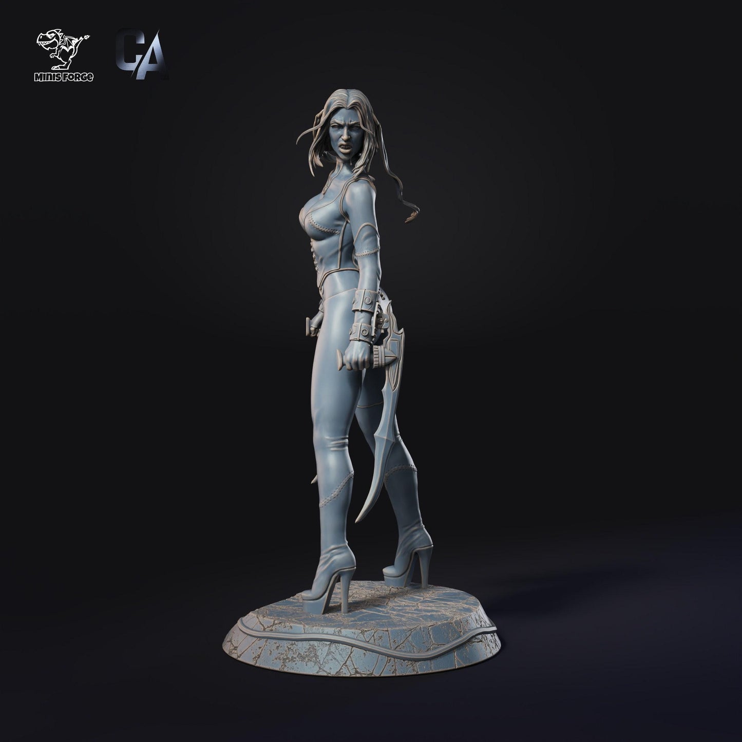 Blood Rayne Collectible Fanart Statue, 3D Printed Miniature, NSFW