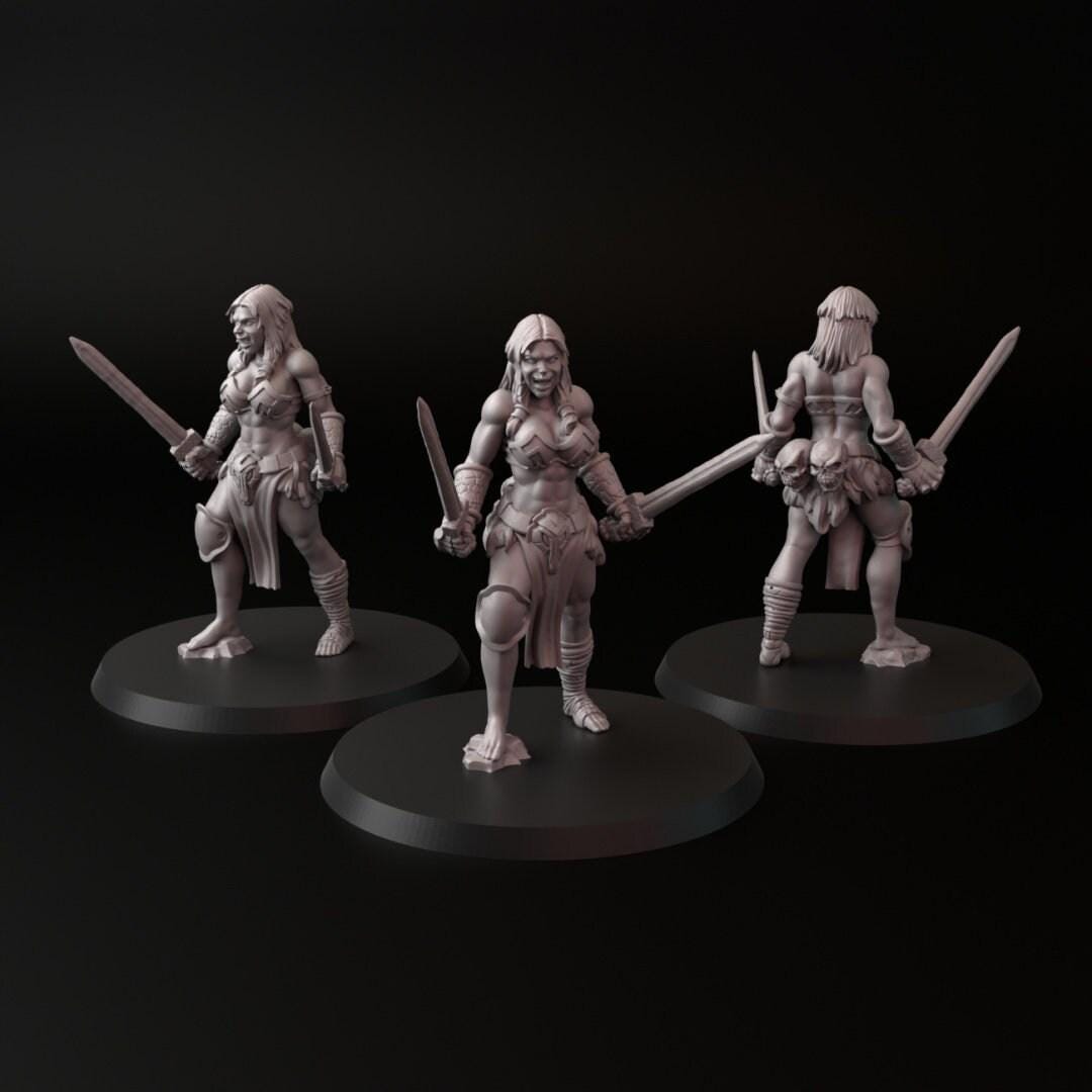Amazon 3D Print Collectible Resin Miniature dnd Pathfinder ttrpg wargames d20 rpg 28mm 32mm 35mm 40mm 54mm 75mm dungeons and dragons