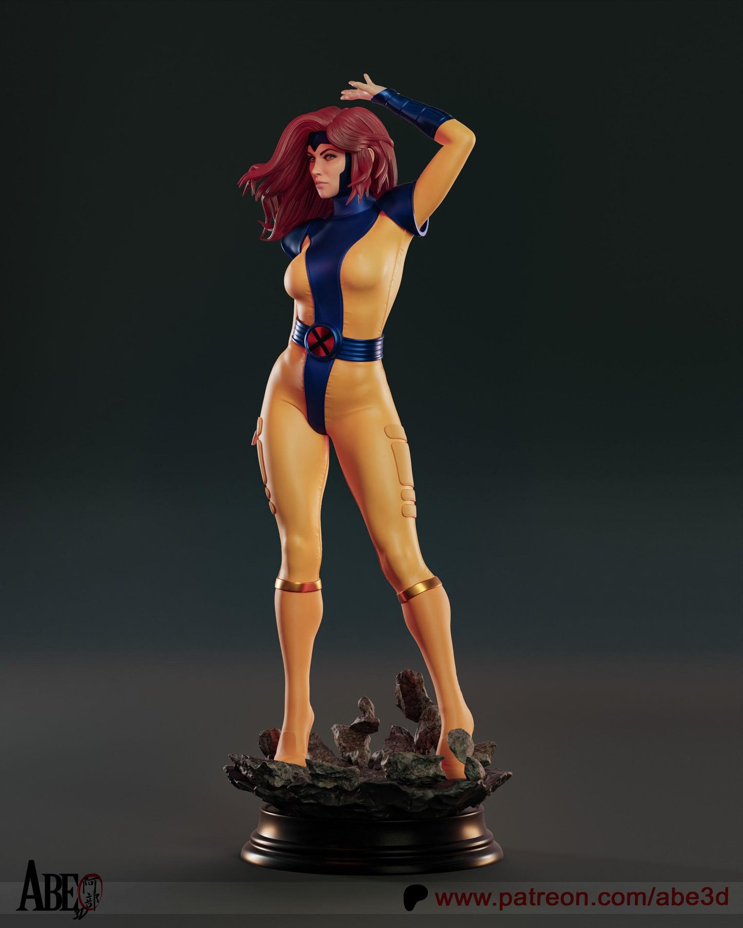 Jean Gray 3D Print Collectible Miniature Statue Figure NSFW Pin Up Painted