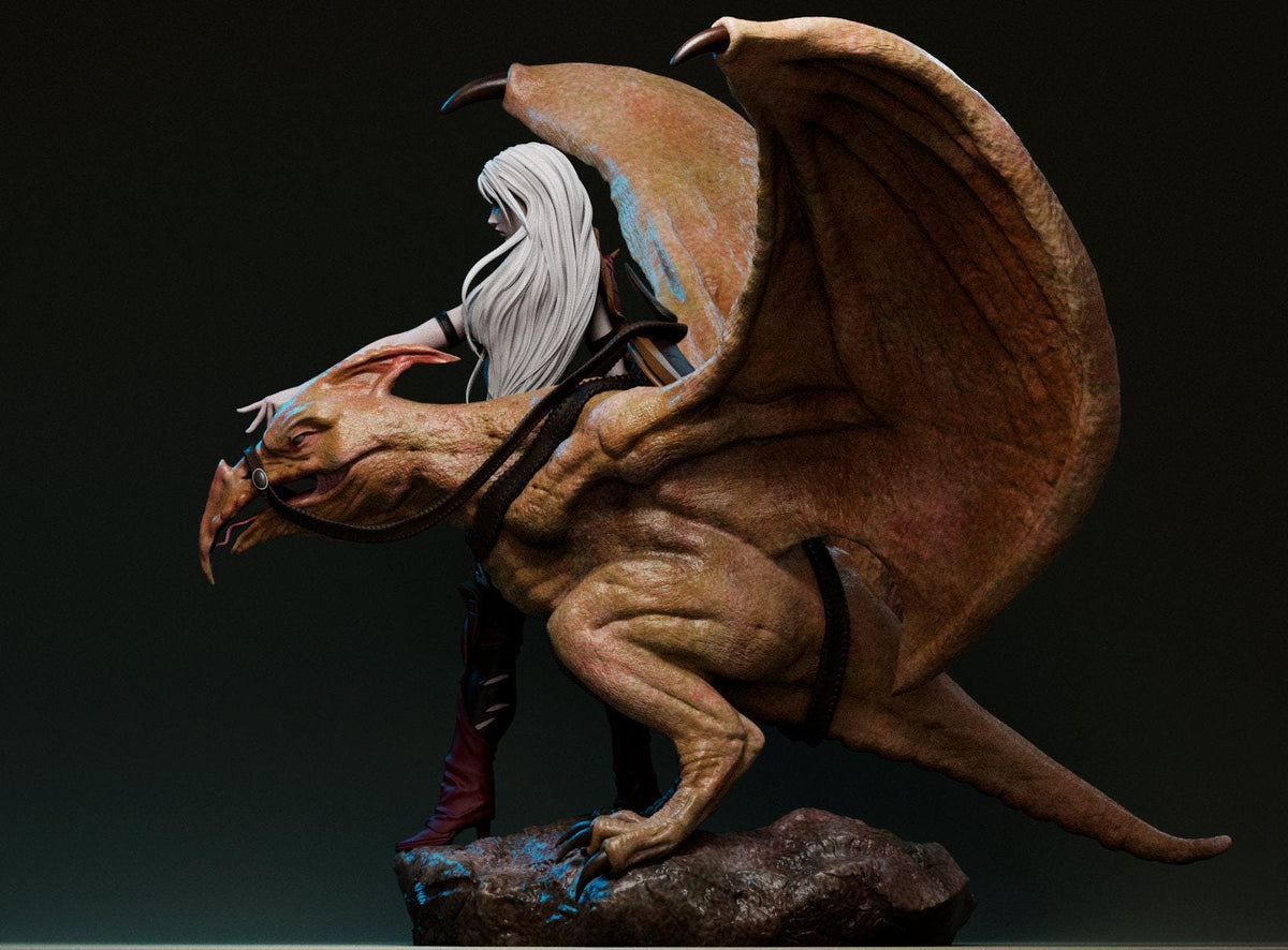 Taarna Heavy Metal NSFW 3D Printed Statue – Mature Sci-Fi Fantasy Resin Collectible, Made to Order for Adult Collectors