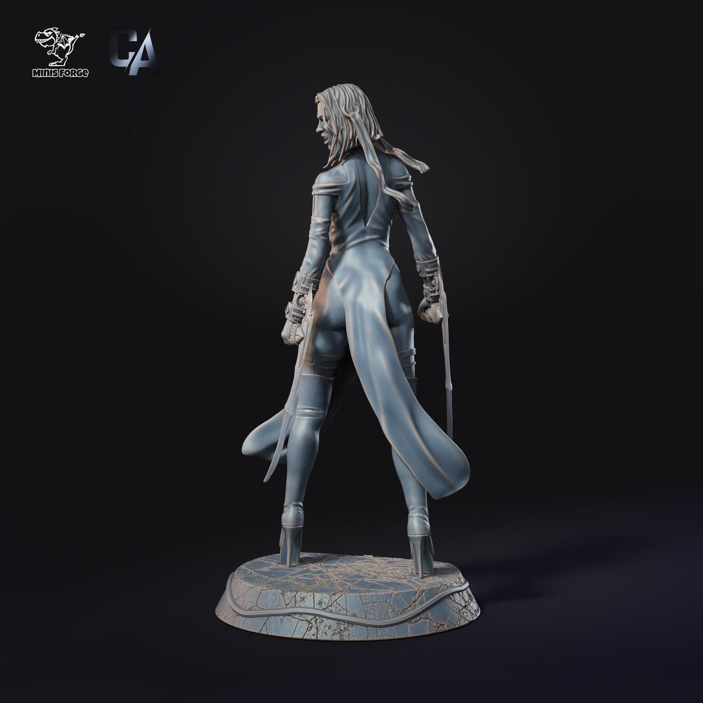 Blood Rayne Collectible Fanart Statue, 3D Printed Miniature, NSFW