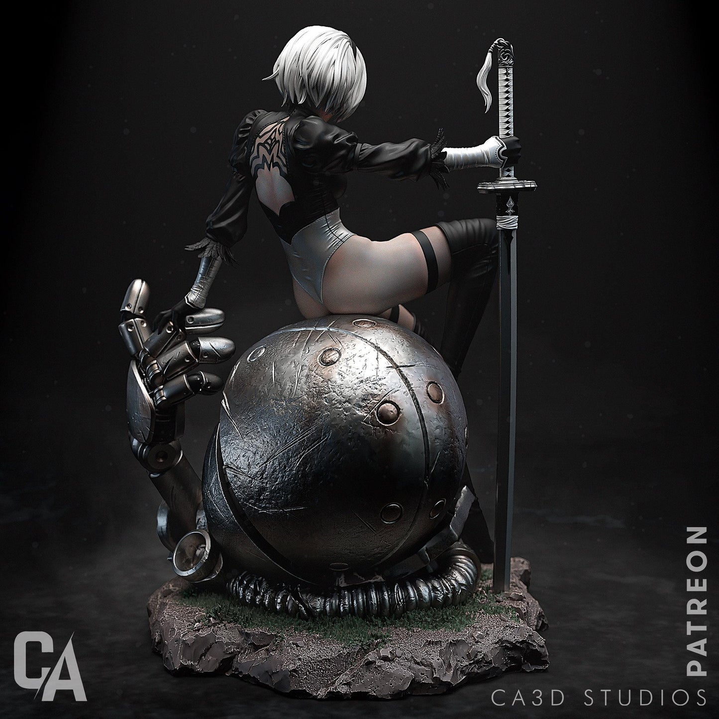 Immerse in Nier Automata: 2B Collectible Statue - Hand Painted or Unpainted Resin Kit with Optional NSFW