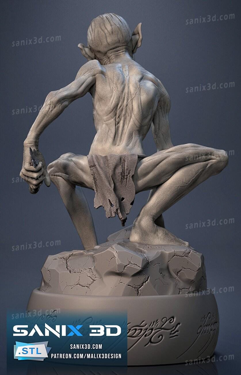 Experience the Caves: Detailed Gollum Lord of the Rings Resin Figure - Hand Painted or Unpainted Collectible