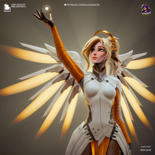 a woman dressed in a futuristic outfit with wings