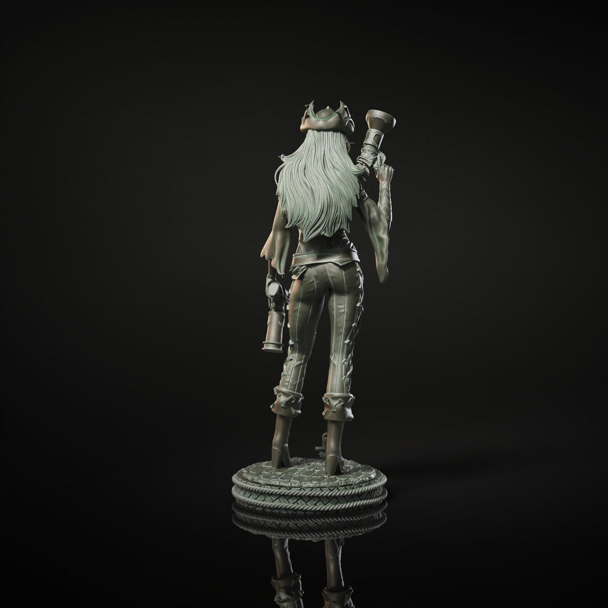 Miss Fortune NSFW 3D Printed Statue – Mature Pirate Hunter Resin Collectible, Made to Order for Adult Collectors & Fans