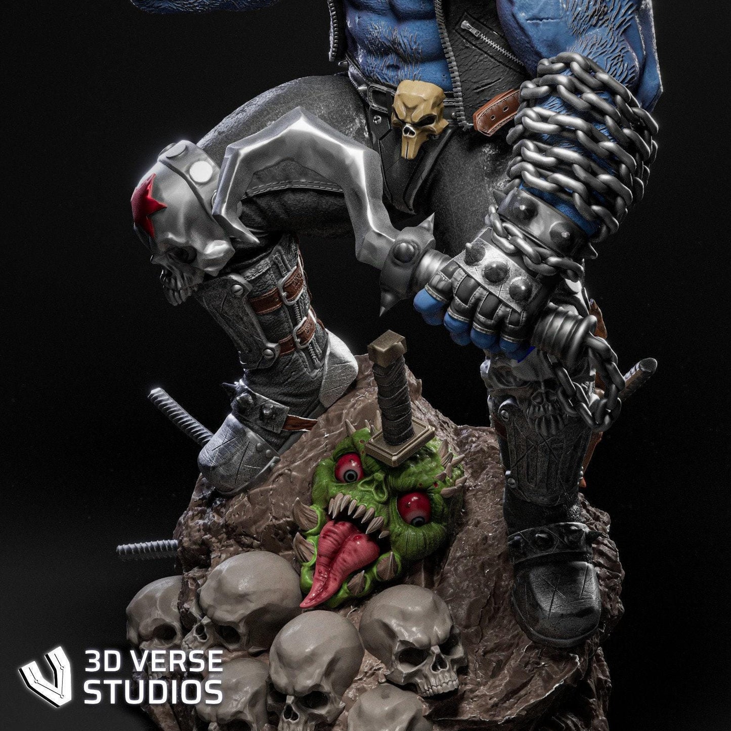 Lobo Collectible Statue: Intense Fanart 3D Printed Figure - DC Comics