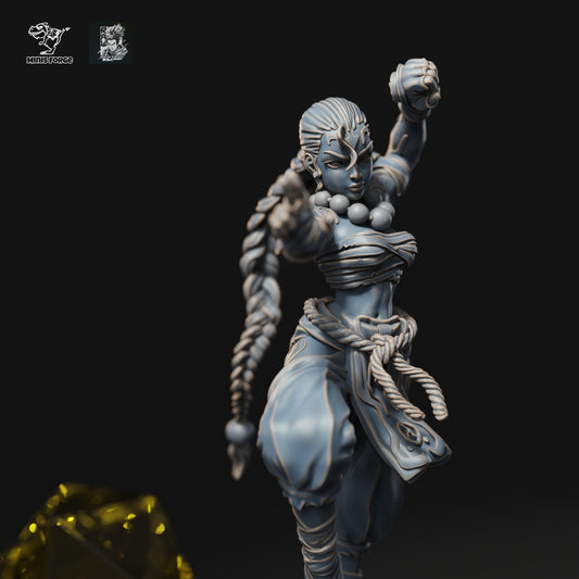 Karoku Fighting Monk, Dnd miniatures, Tabletop miniatures, 3d printed miniatures, Pathfinder, Dnd, dungeons and dragons, 35 mm, warrior monk