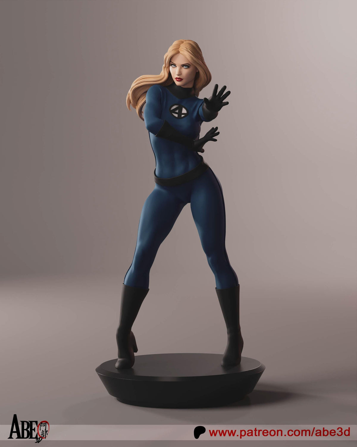 Sue Storm Marvel NSFW 3D Printed Statue – Mature Fantastic Heroine Resin Collectible, Made to Order for Adult Collectors