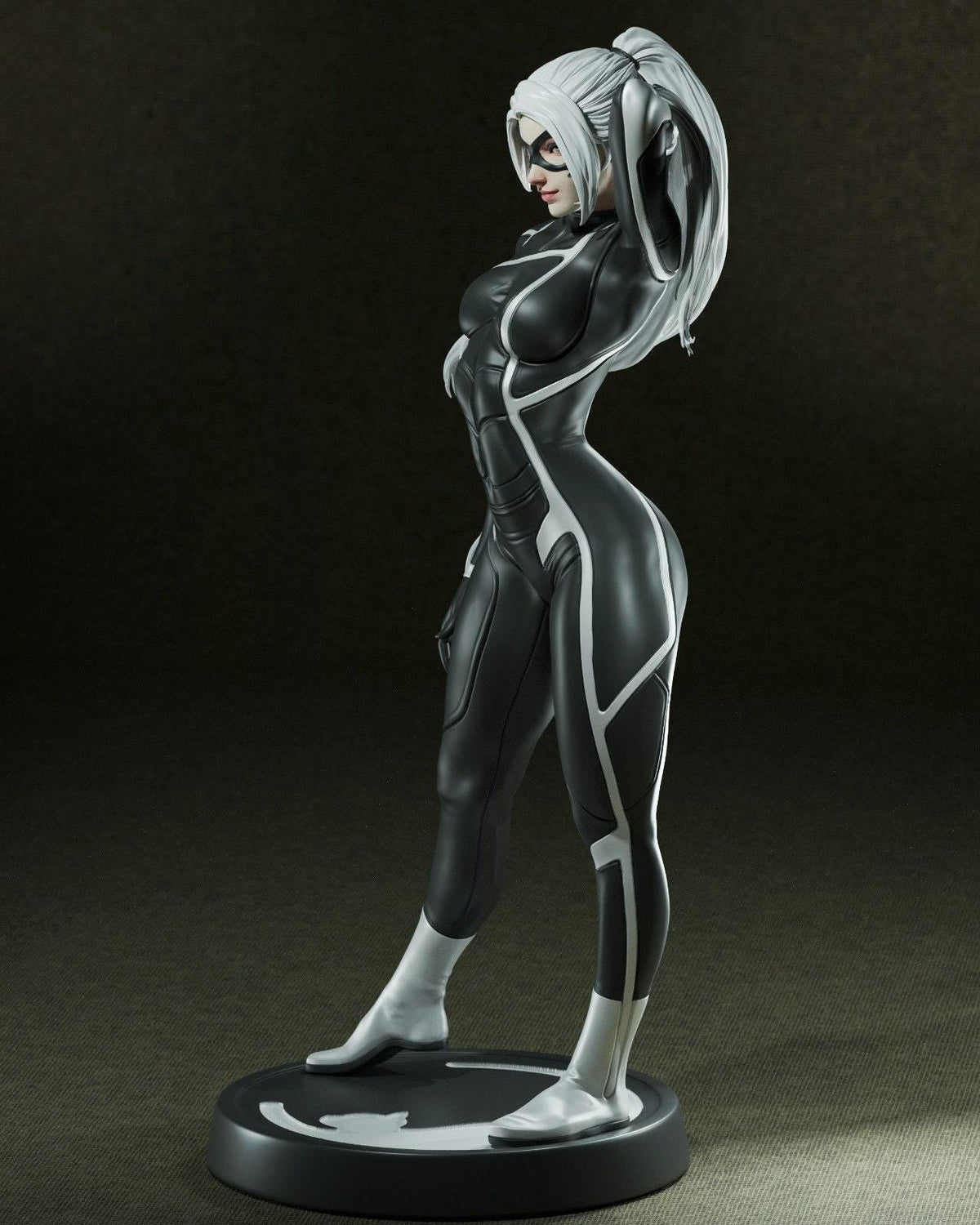 Black Cat Marvel NSFW 3D Printed Statue – Mature Comics Fan Art Resin Collectible, Made to Order for Adult Collectors