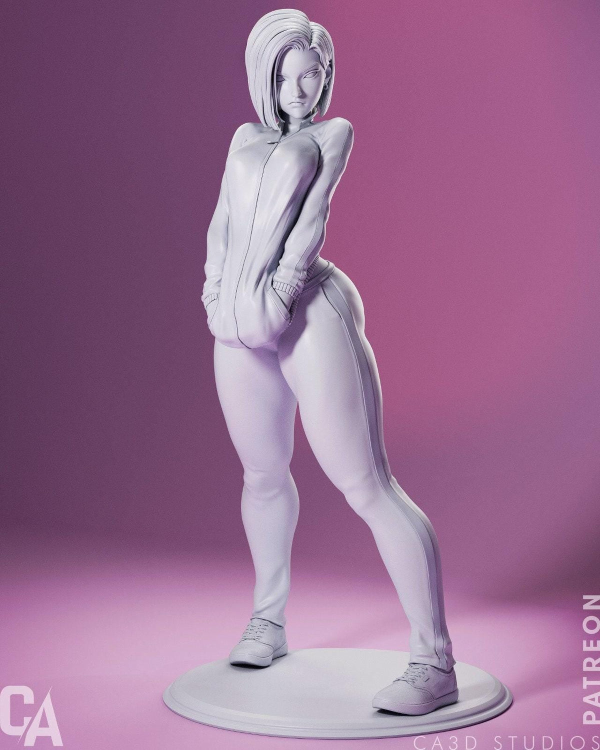 Android 18 Dragon Ball NSFW 3D Printed Statue – Mature Anime Icon Resin Collectible, Made to Order for Adult Collectors