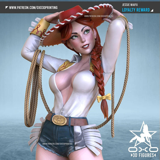 Jess Waifu NSFW 3D Printed Statue – Mature Anime Fan Art Resin Collectible, Made to Order for Adult Collectors & Fans