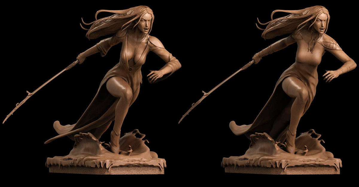 Carmilla NSFW 3D Printed Statue – Mature Gothic Horror Resin Collectible, Made to Order for Adult Collectors & Fans