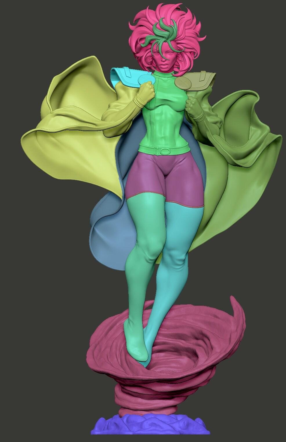 Storm NSFW 3D Printed Statue – Mature Superhero Resin Collectible, Made to Order for Adult Collectors and Hobbyists