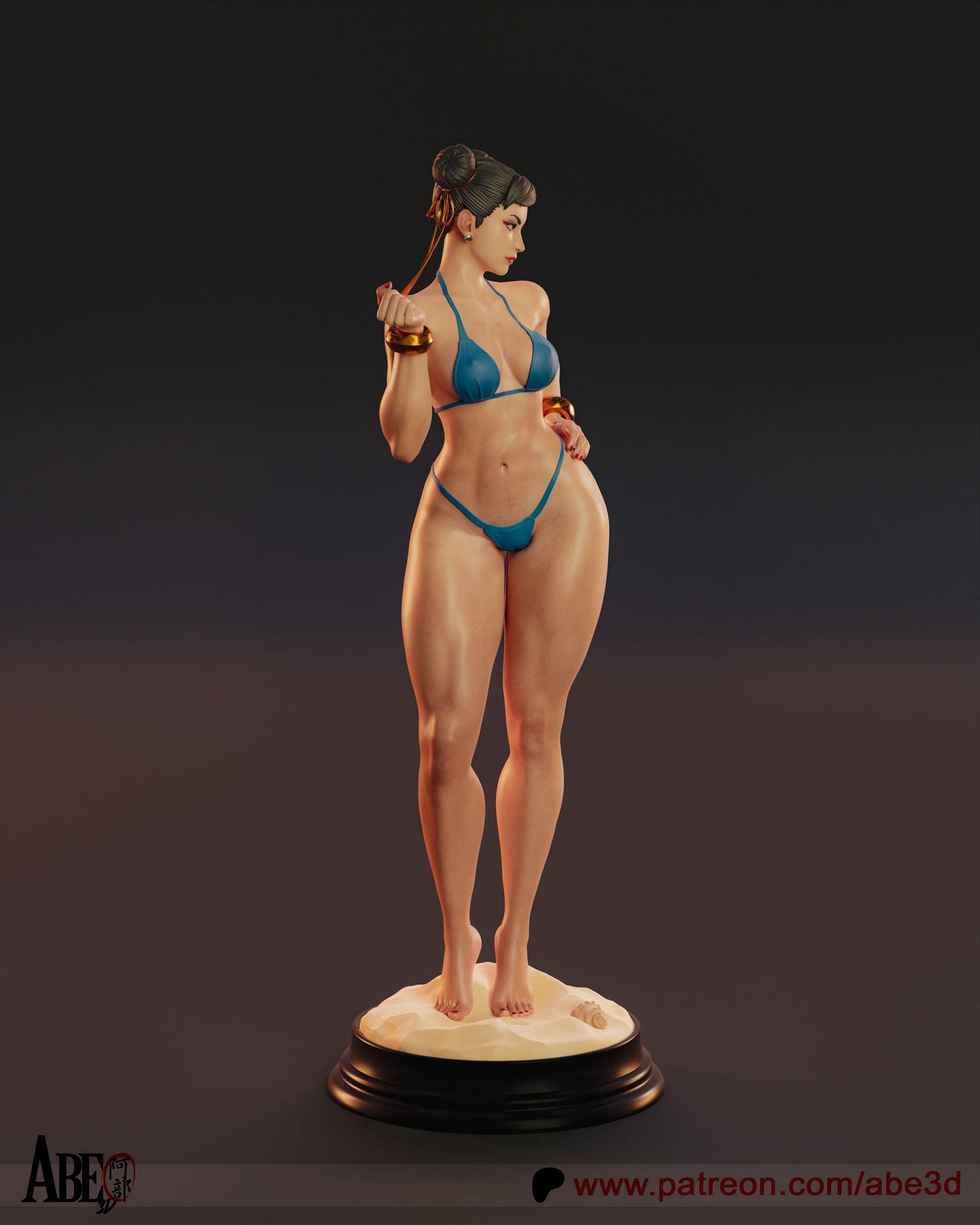 Chun Li 3D Printed Miniature Statue: Street Fighter Icon Collectible