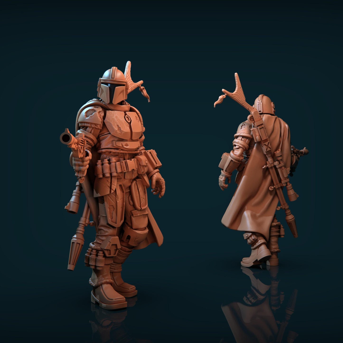 Bounty Hunter 3d print Fanart Collectible Miniature RPG Miniatures Tabletop Games ttrpg wars