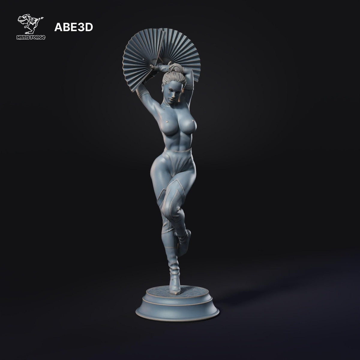 Kitana Mortal Kombat NSFW 3D Printed Statue – Mature Fighting Game Resin Collectible, Made to Order for Adult Collectors