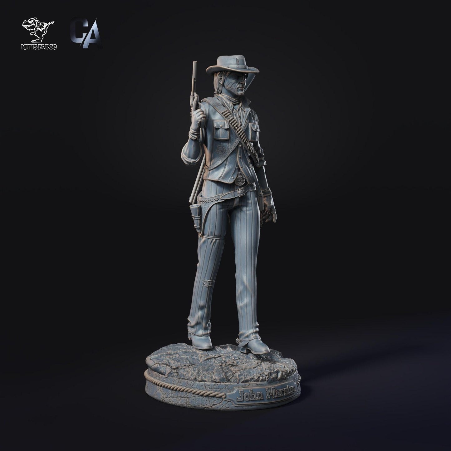 ohn Marston RDR2 3D-Printed Collectible Figure - Iconic Red Dead Redemption 2 Western Outlaw