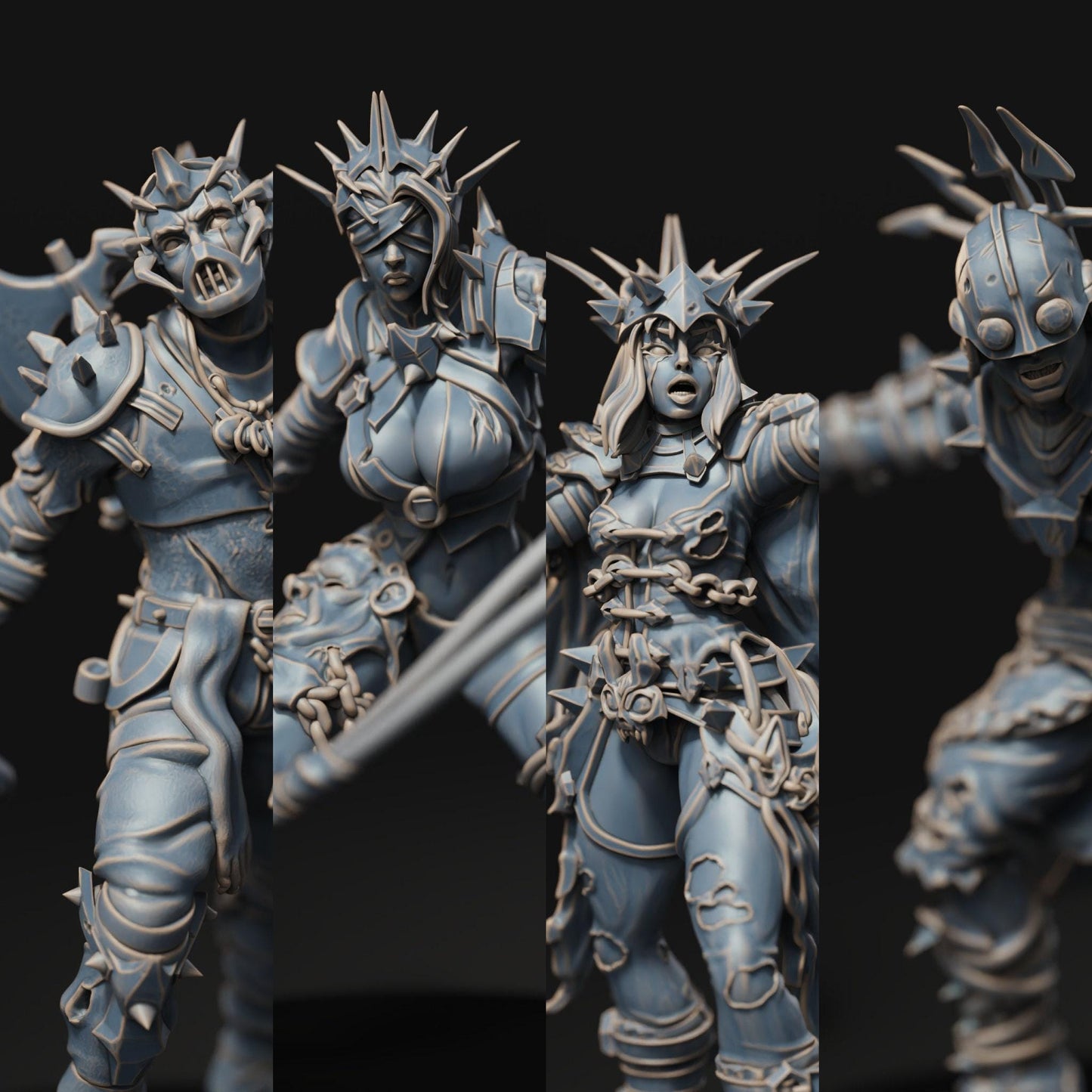 Stone Crow Bandits Warband: Command the Shadows with 3D-Printed Miniatures in 35mm Scale for DnD, Pathfinder, and Collectible Miniatures