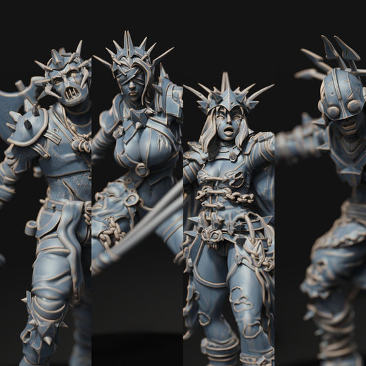 Stone Crow Bandits Warband: Command the Shadows with 3D-Printed Miniatures in 35mm Scale for DnD, Pathfinder, and Collectible Miniatures